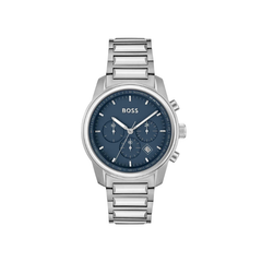 Hugo Boss Trace Chronograph Blue Dial Stainless Steel Bracelet Watch – 1514007