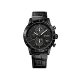 Hugo Boss Rafale Chronograph Black Dial Black Leather Strap Watch – 1513389