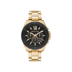 Michael Kors Lexington Chronograph Black Dial Gold-Tone Stainless Steel Bracelet – MK8848