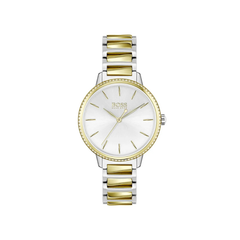 Hugo Boss Signature Silver Dial Silver & Gold Stainless Steel Bracelet Watch – 1502568