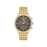 Hugo Boss Gregor Chronograph Gray Dial Gold Stainless Steel Metal Bracelet Men’s Watch – 1514051