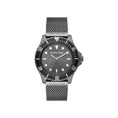 Michael Kors Lexington Chronograph Gray Dial Gray Stainless Steel Mesh Bracelet – MK9093