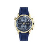 Hugo Boss Globetrotter Chronograph Blue Dial Blue Rubber Strap Watch – 1513822
