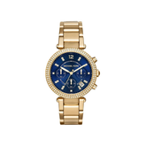 Michael Kors Parker Chronograph Blue Dial Gold‑Tone Stainless Steel Bracelet – MK6262