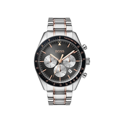 Hugo Boss Trophy Chronograph Gray Dial Silver Stainless Steel Bracelet Watch – 1513634