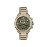 Hugo Boss Cloud Chronograph Olive Green Dial Rose Gold Stainless Steel Metal Bracelet Men’s Watch – 1514019