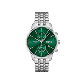 Hugo Boss Associate Chronograph Green Dial Stainless Steel Bracelet Watch – 1513975