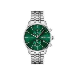Hugo Boss Associate Chronograph Green Dial Stainless Steel Bracelet Watch – 1513975