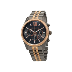 Michael Kors Dylan Chronograph Gray Dial Gray & Rose Gold Stainless Steel Bracelet – MK8561