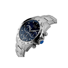 Hugo Boss Hero Chronograph Blue Dial Silver Stainless Steel Metal Bracelet Men’s Watch – 1513755