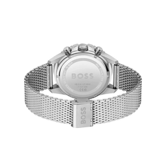 Hugo Boss Admiral Chronograph Green Dial Silver Mesh Stainless Steel Bracelet Men’s Watch – 1513905