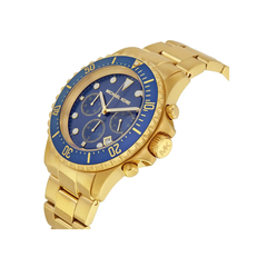 Michael Kors Everest Chronograph Navy Blue Dial Gold‑Tone Stainless Steel Bracelet – MK8267