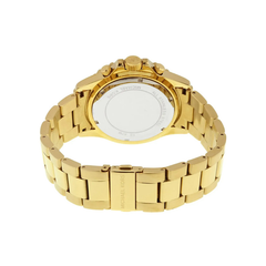 Michael Kors Everest Chronograph Navy Blue Dial Gold‑Tone Stainless Steel Bracelet – MK8267