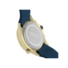 Hugo Boss Globetrotter Chronograph Blue Dial Blue Rubber Strap Watch – 1513822