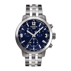 Tissot PRC 200 Chronograph Blue Dial Stainless Steel Watch – T055.417.11.047.00