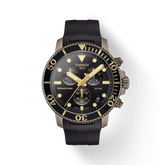Tissot Seastar 1000 Chronograph 🔘 Black Dial Black Silicone Strap – T120.417.37.051.01