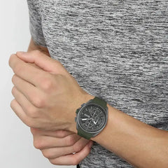 Hugo Boss Volane Chronograph Gray Dial Green Silicone Strap Watch – 1513952