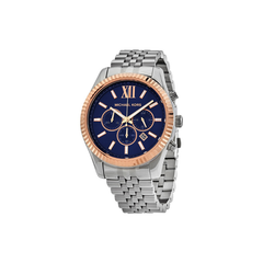 Michael Kors Lexington Chronograph Blue Dial Gold-Tone Stainless Steel Bracelet – MK8689