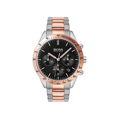 Hugo Boss Talent Chronograph Black Dial Silver & Rose Gold Stainless Steel Bracelet Watch – 1513584