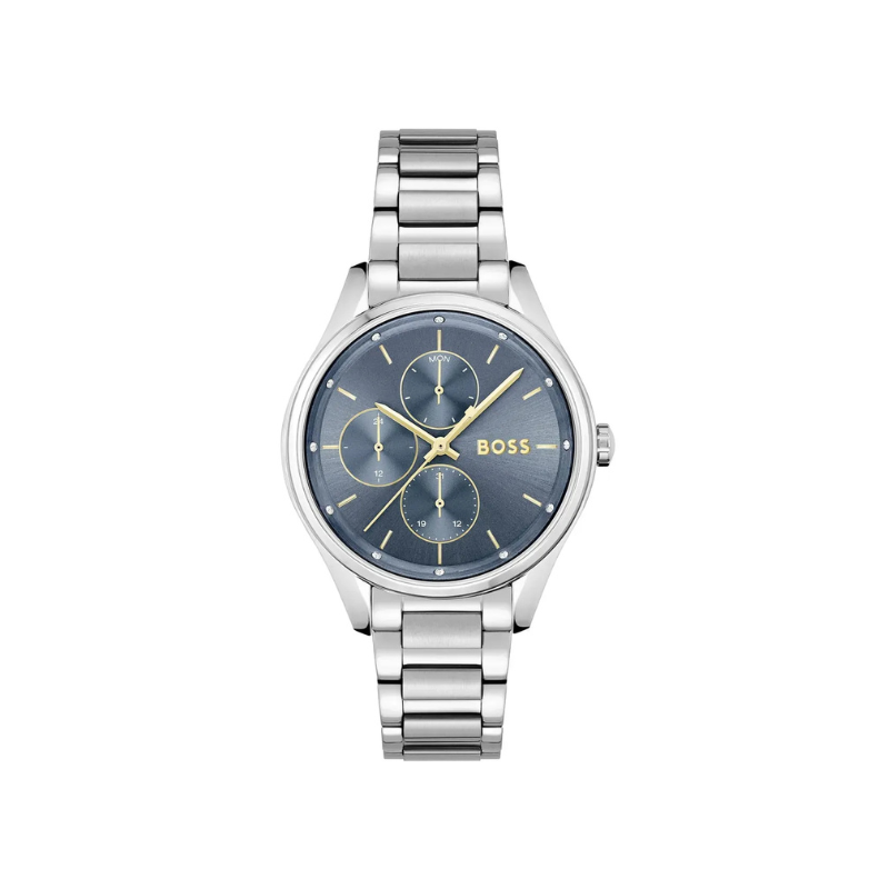 Hugo Boss Grand Course Blue Dial Silver Stainless Steel Bracelet Watch For Women – 1502583
