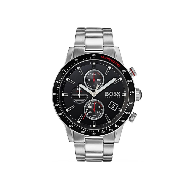 Hugo Boss Rafale Chronograph Black Dial Stainless Steel Bracelet Watch – 1513509