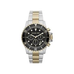 Michael Kors Everest Chronograph Black Dial Two‑Tone Stainless Steel Bracelet – MK8311