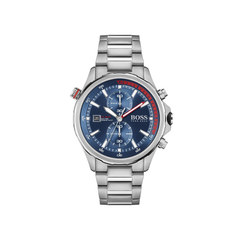 Hugo Boss Globetrotter Chronograph Blue Dial Stainless Steel Bracelet Watch – 1513823