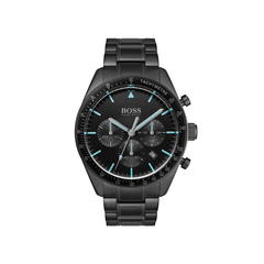 Hugo Boss Trophy Chronograph Black Dial Black Stainless Steel Bracelet Watch – 1513675