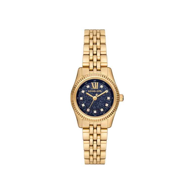 Michael Kors Lexington Blue Dial Gold‑Tone Stainless Steel Bracelet – MK4802