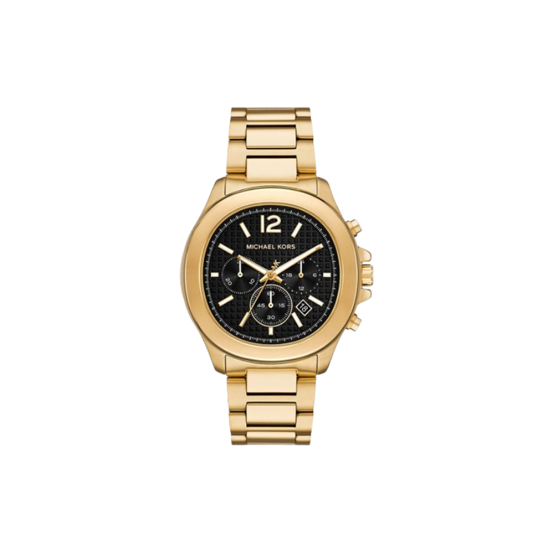 Michael Kors Slim Runway Black Dial Gold-Tone Stainless Steel Bracelet – MK9192
