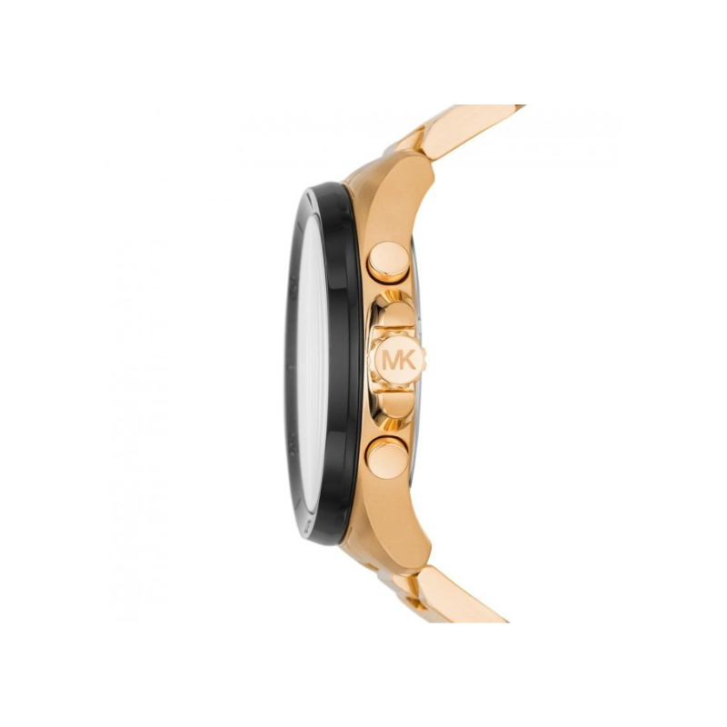 Michael Kors Lexington Chronograph Black Dial Gold-Tone Stainless Steel Bracelet – MK8848