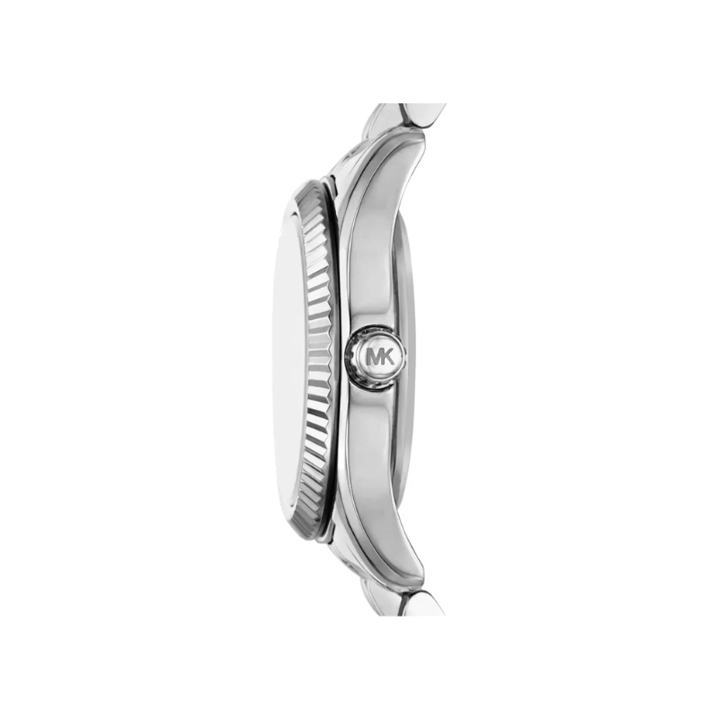 Michael Kors Mini Lexington Red Dial Silver-Tone Stainless Steel Bracelet – MK4968