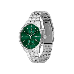 Hugo Boss Associate Chronograph Green Dial Stainless Steel Bracelet Watch – 1513975