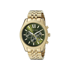 Michael Kors Lexington Chronograph Gold-Tone Green Dial Watch - MK8446