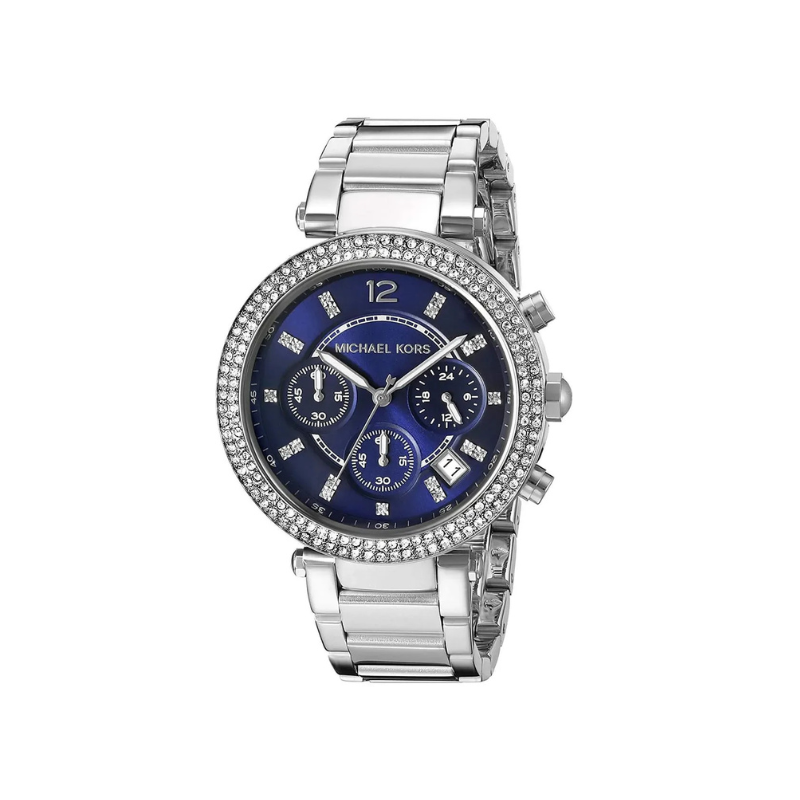 Michael Kors Parker Chronograph Blue Dial Stainless Steel Bracelet – MK6117