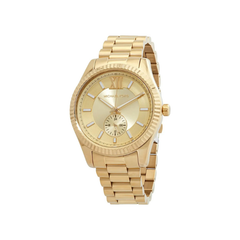 Michael Kors Lexington Gold Dial Gold-Tone Stainless Steel Bracelet – MK8947