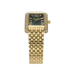 Michael Kors Petite Emery Pavé Green Dial Gold‑Tone Stainless Steel Bracelet – MK4742