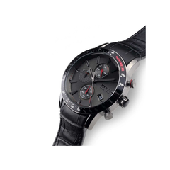 Hugo Boss Rafale Chronograph Gray Dial Black Leather Strap Watch – 1513445