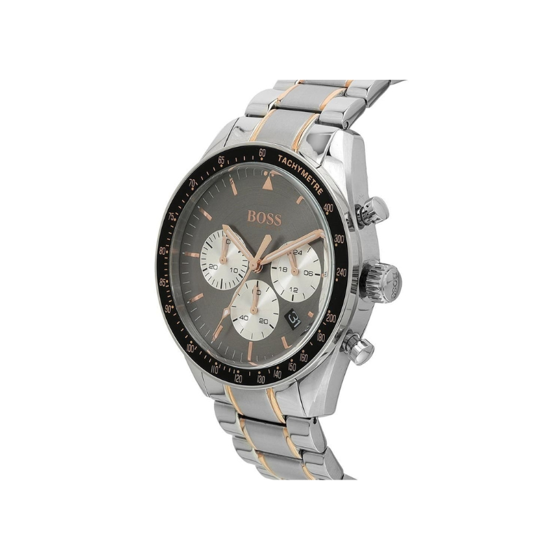 Hugo Boss Trophy Chronograph Gray Dial Silver Stainless Steel Bracelet Watch – 1513634