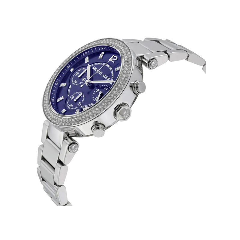Michael Kors Parker Chronograph Blue Dial Stainless Steel Bracelet – MK6117