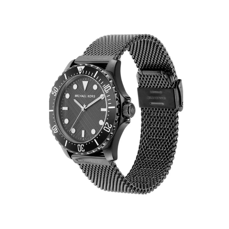 Michael Kors Lexington Chronograph Gray Dial Gray Stainless Steel Mesh Bracelet – MK9093
