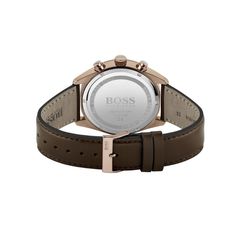 Hugo Boss Champion Chronograph Blue Dial Brown Leather Strap Watch – 1513817