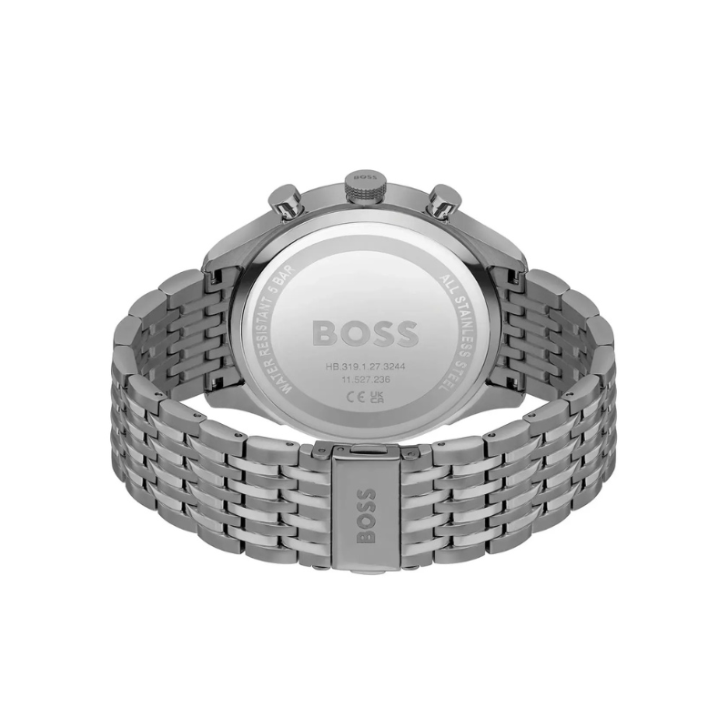 Hugo Boss Gregor Chronograph Blue Dial Gray Stainless Steel Metal Bracelet Men’s Watch – 1514083