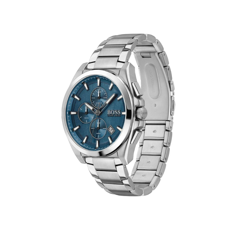 Hugo Boss Grandmaster Chronograph Blue Dial Stainless Steel Bracelet Watch – 1513884