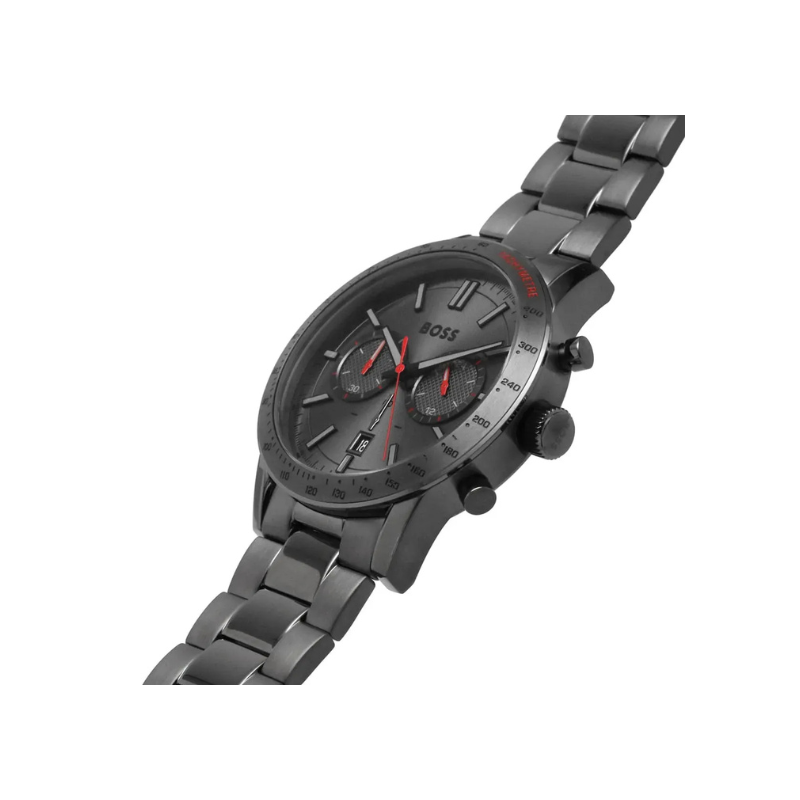 Hugo Boss Allure Chronograph Gray Dial Gray Stainless Steel Bracelet Men’s Watch – 1513924