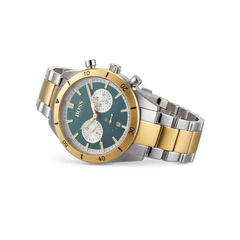 Hugo Boss Santiago Chronograph Green Dial Silver & Gold Stainless Steel Bracelet Watch – 1513872