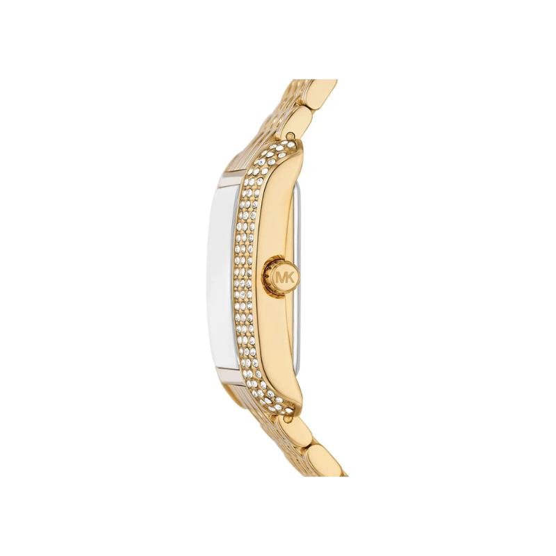 Michael Kors Petite Emery Pavé Green Dial Gold‑Tone Stainless Steel Bracelet – MK4742