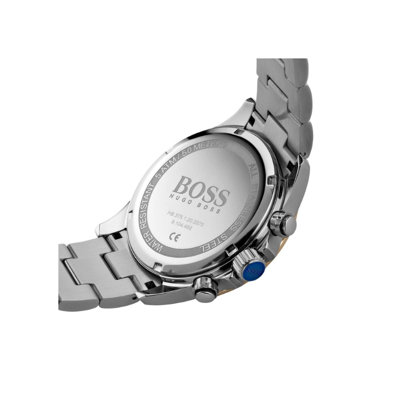 Hugo Boss Hero Chronograph Black Dial Silver & Rose Gold Stainless Steel Bracelet Watch – 1513757