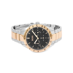 Hugo Boss Talent Chronograph Black Dial Silver & Rose Gold Stainless Steel Bracelet Watch – 1513584