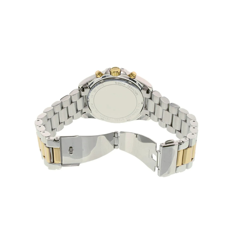 Michael Kors Bradshaw Chronograph Blue Dial Two-Tone Stainless Steel Bracelet – MK5976